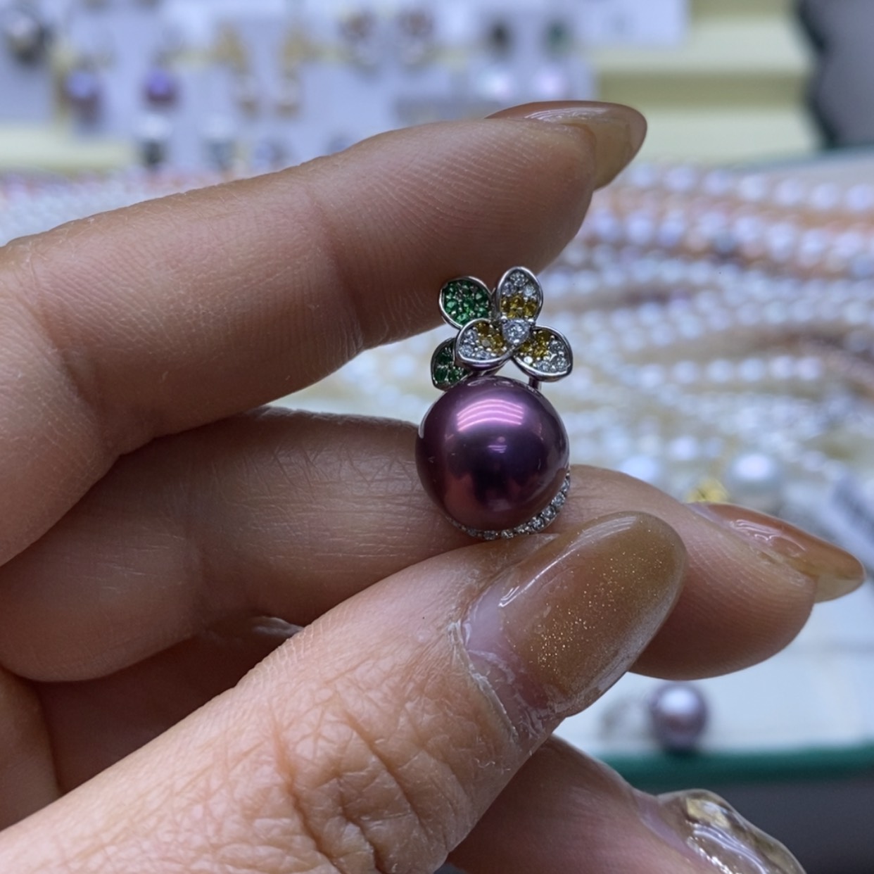 【闪购商品】淡水珍珠颈饰银S925镶嵌