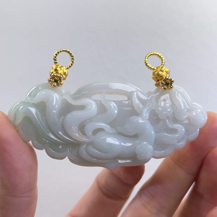翡翠吊坠(赠链)未镶嵌代编织