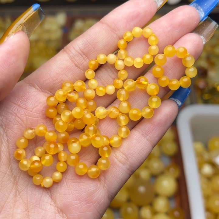 蜜蜡未镶嵌珠宝奇石169-福利款小米珠卡环一个