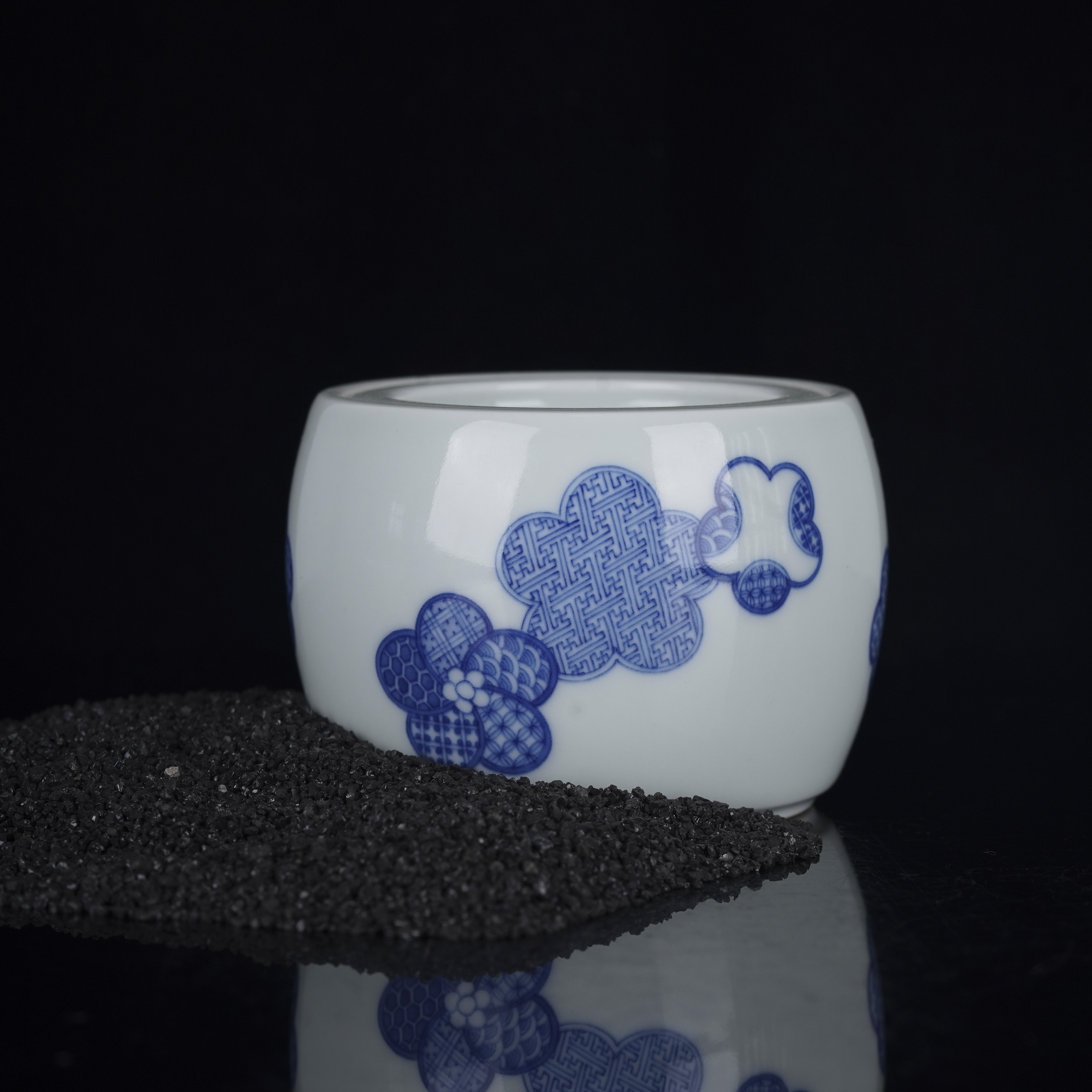 觉山隐窑(精选）觉山隐窑五良梅花纹罐景德镇陶瓷高端茶具