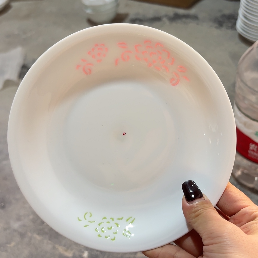 白瓷双吃骨碟两个微瑕看图