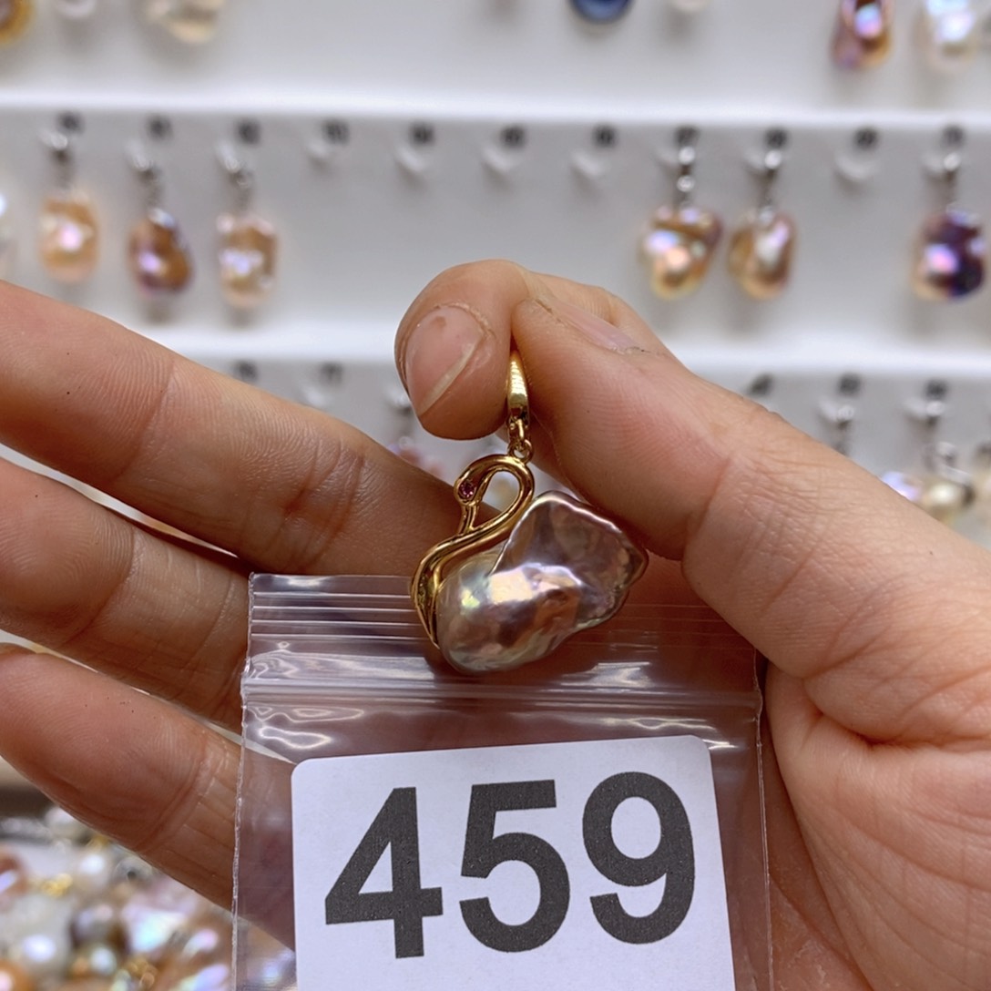 淡水珍珠颈饰银S925镶嵌459