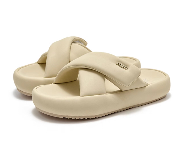 夏款1277时尚厚底交叉带魔术贴凉拖