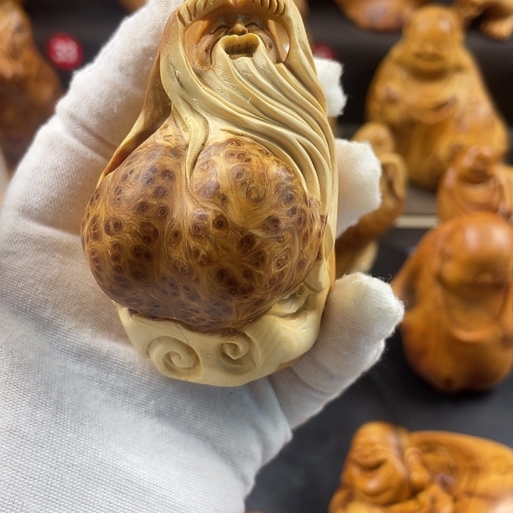 柏木（崖柏）寿星手把件