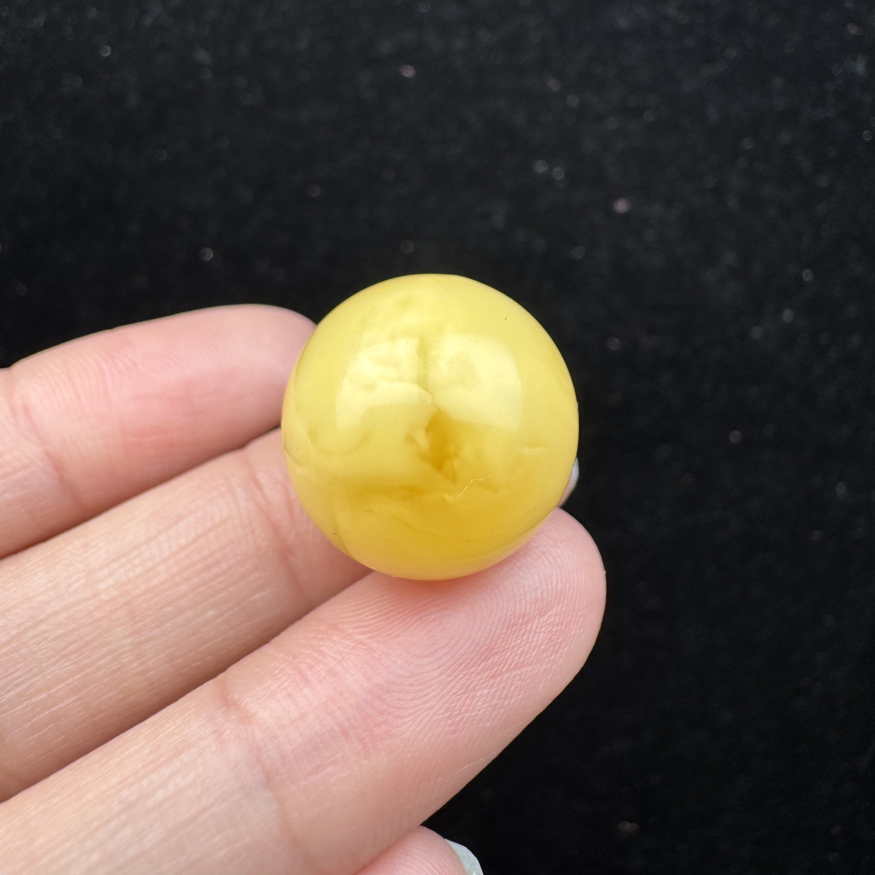 A1861天然蜜蜡圆珠 18mm 支持鉴定 假一罚四