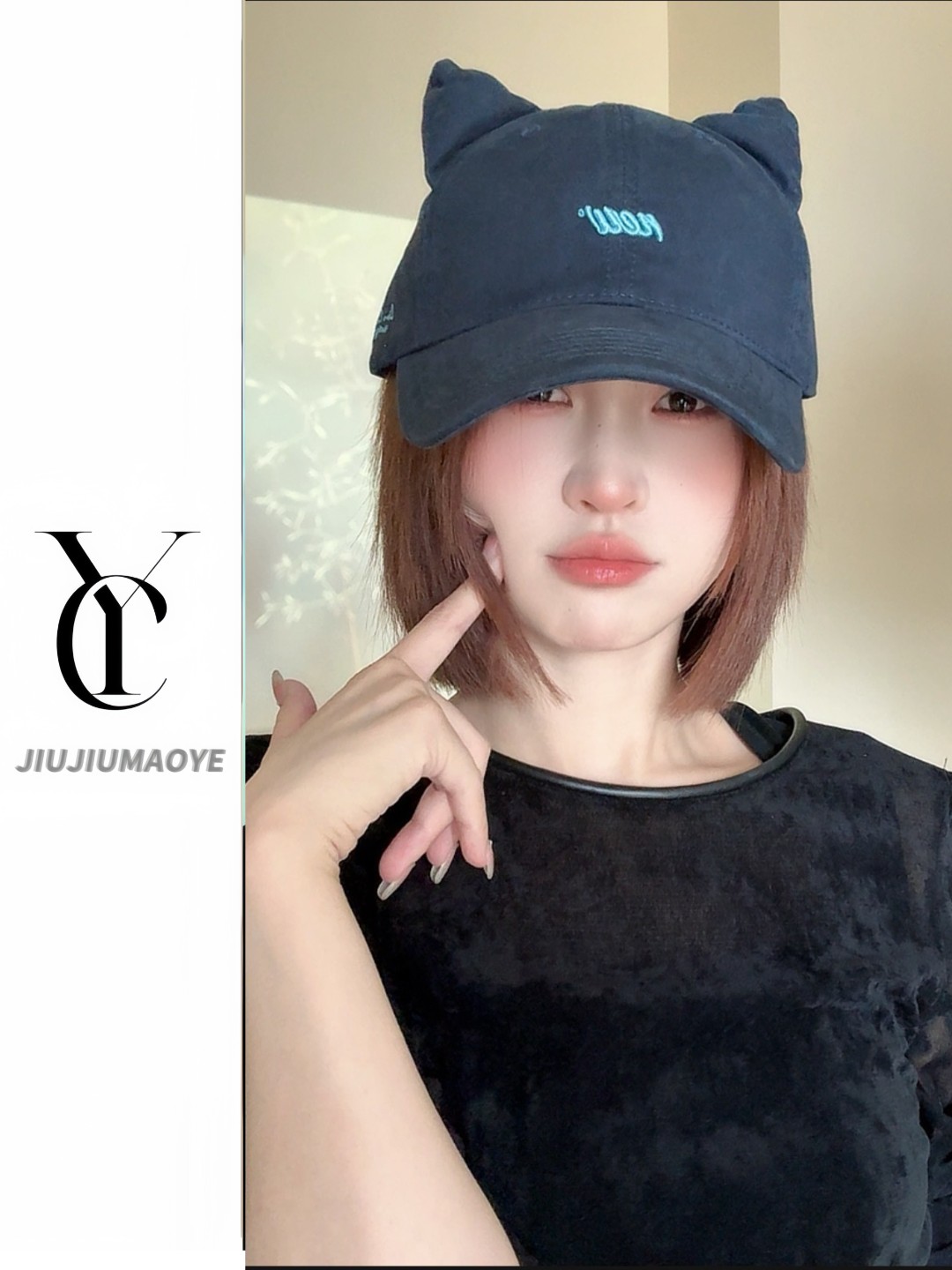 【九九原创】小猫耳朵鸭舌帽可爱时尚棒球帽子女韩版休闲百搭显脸小