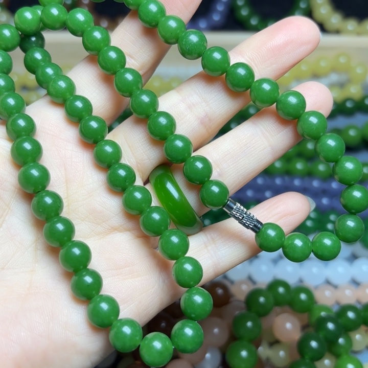 菠菜绿8mmmmmm项链