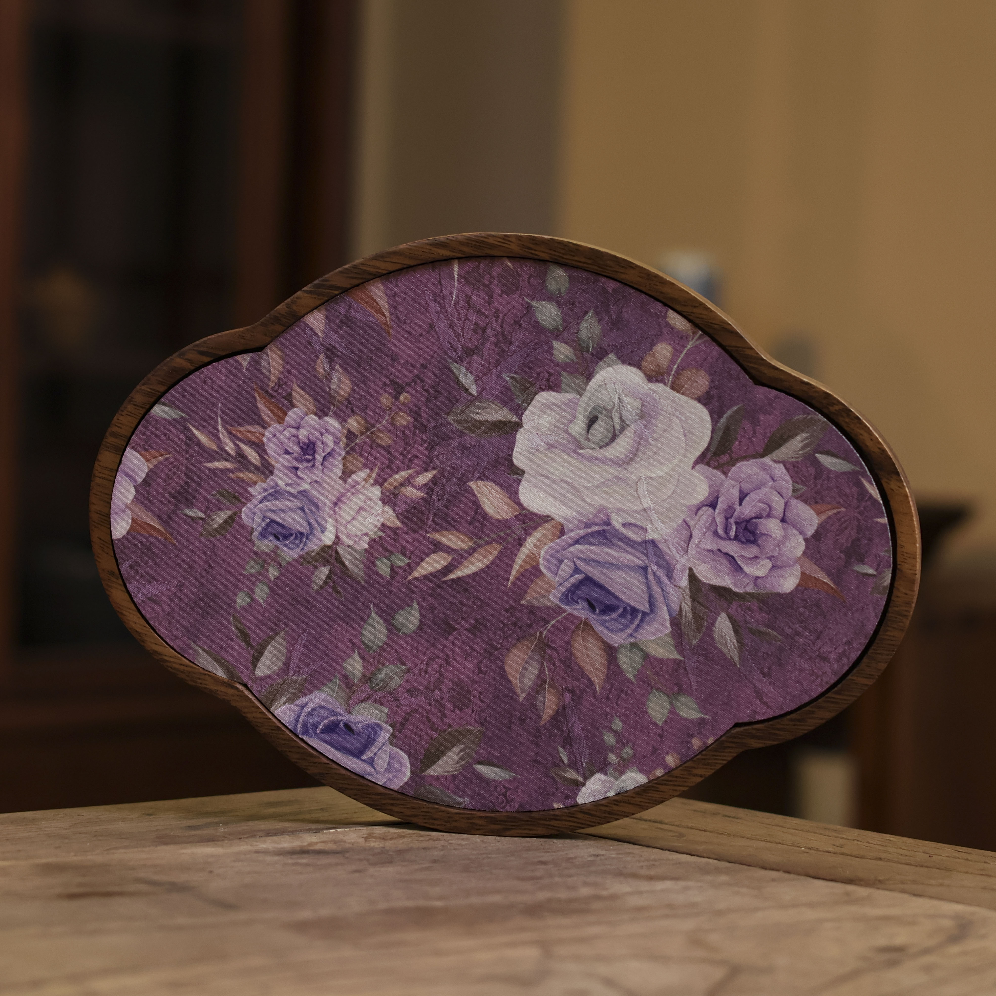 【坐饮亭竹】紫拼绿-茶盘大-长：22cm宽：16cm（Q5837）