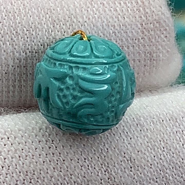 绿松石挂件未镶嵌平*