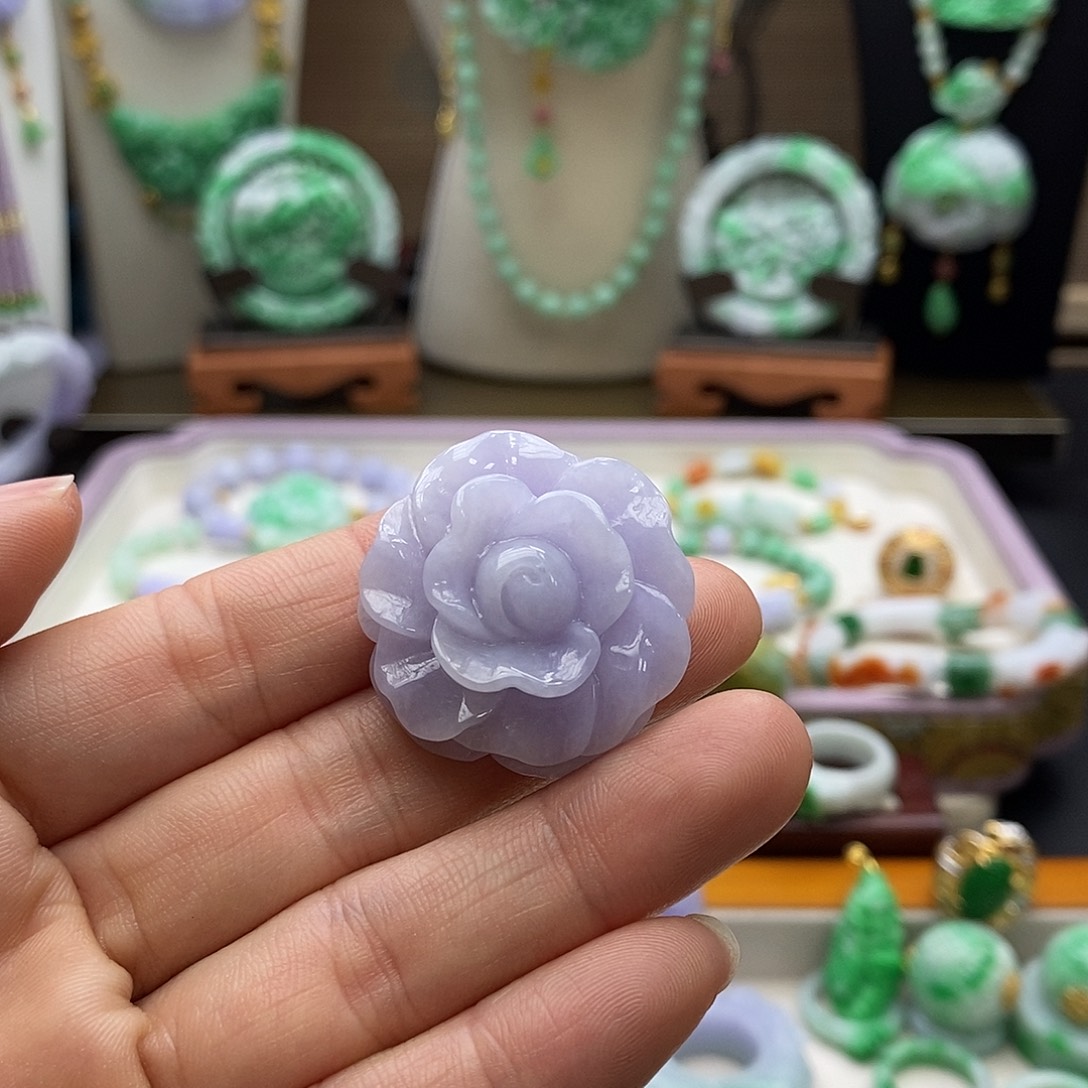 翡翠未镶嵌颈饰天然