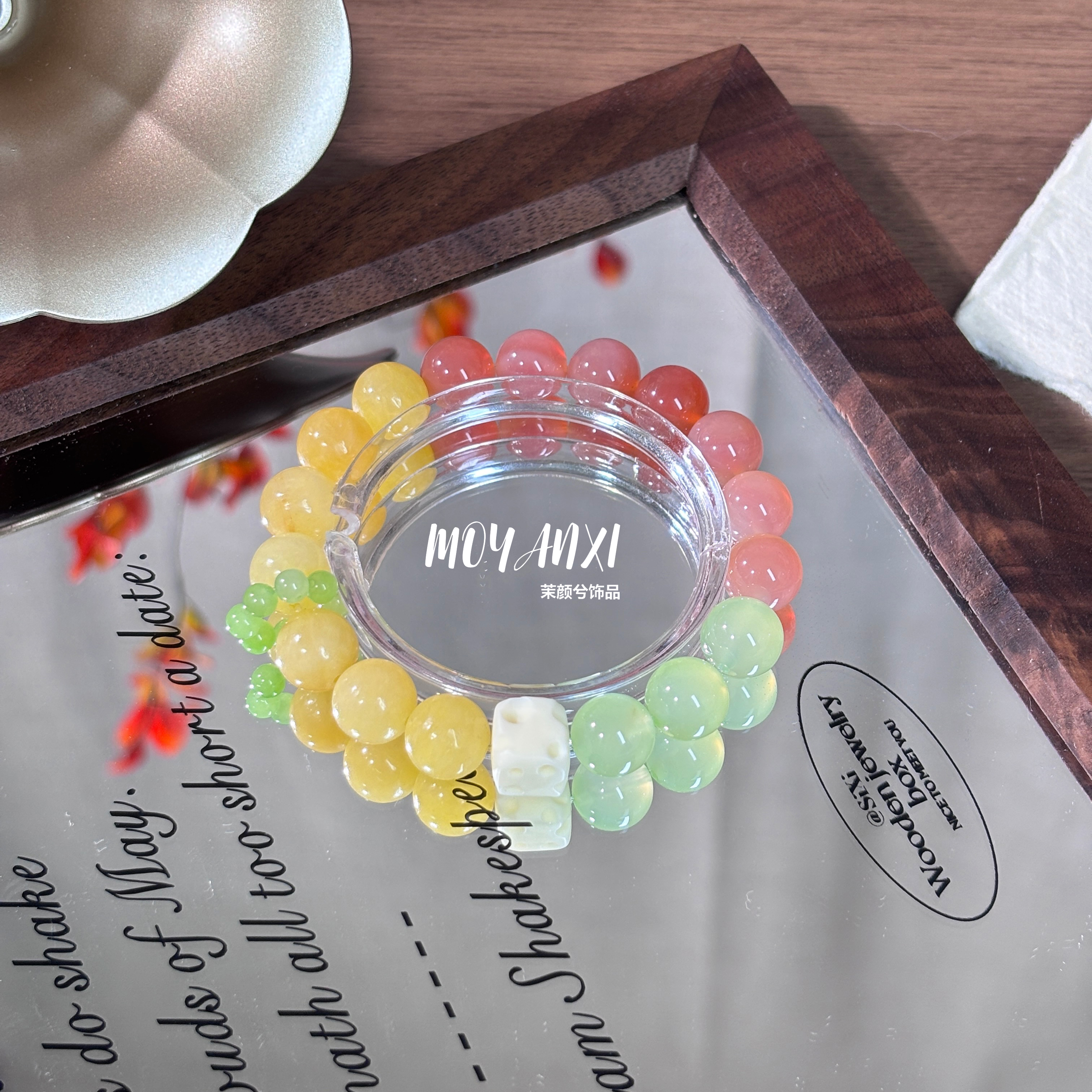 【夏日精灵】黄方解石青提玉髓盐源玛瑙手串精致 多样性发一