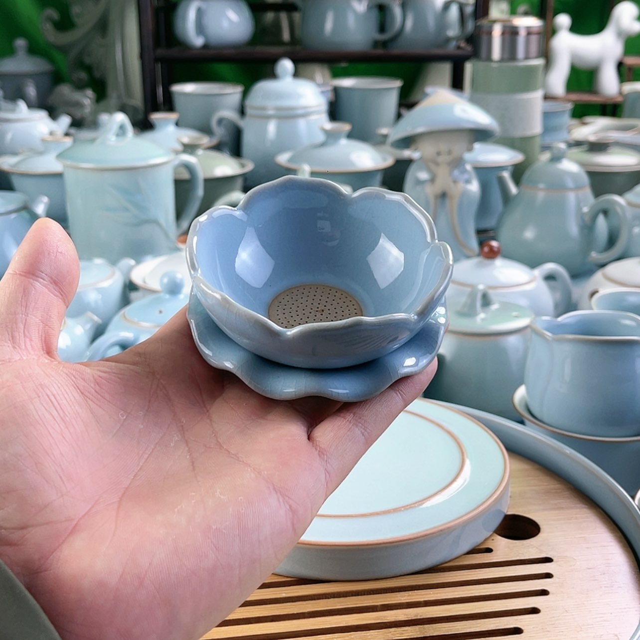 【闪购商品】纯矿石莲花茶漏……