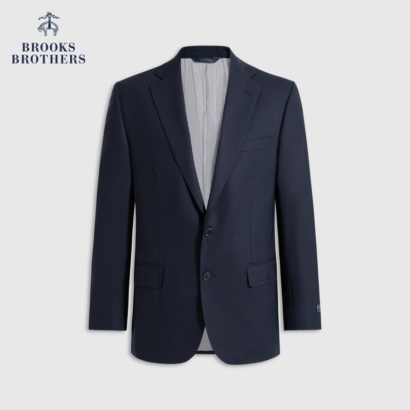 Brooks Brothers/布克兄弟男士25秋冬款绵羊毛明线装饰西装外套