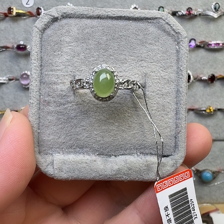 戒指银S925镶嵌水晶