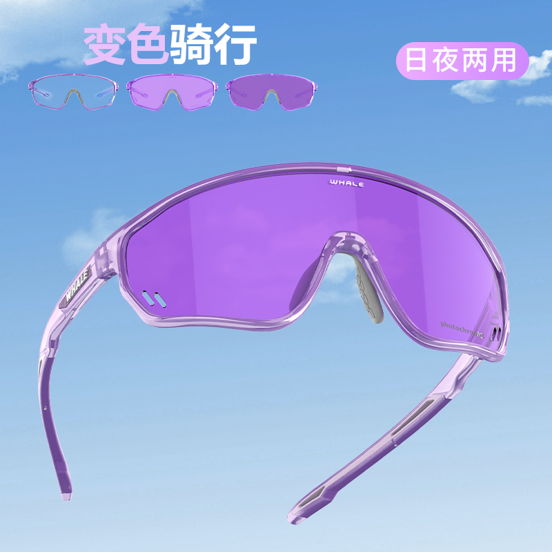 鲸鱼R3【全框】变色感光防风镜跑步运动户外登山护目镜骑行眼镜日夜