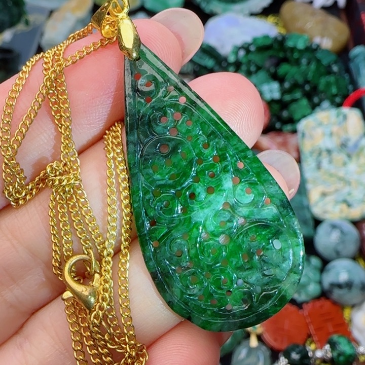 翡翠颈饰未镶嵌天然A货29