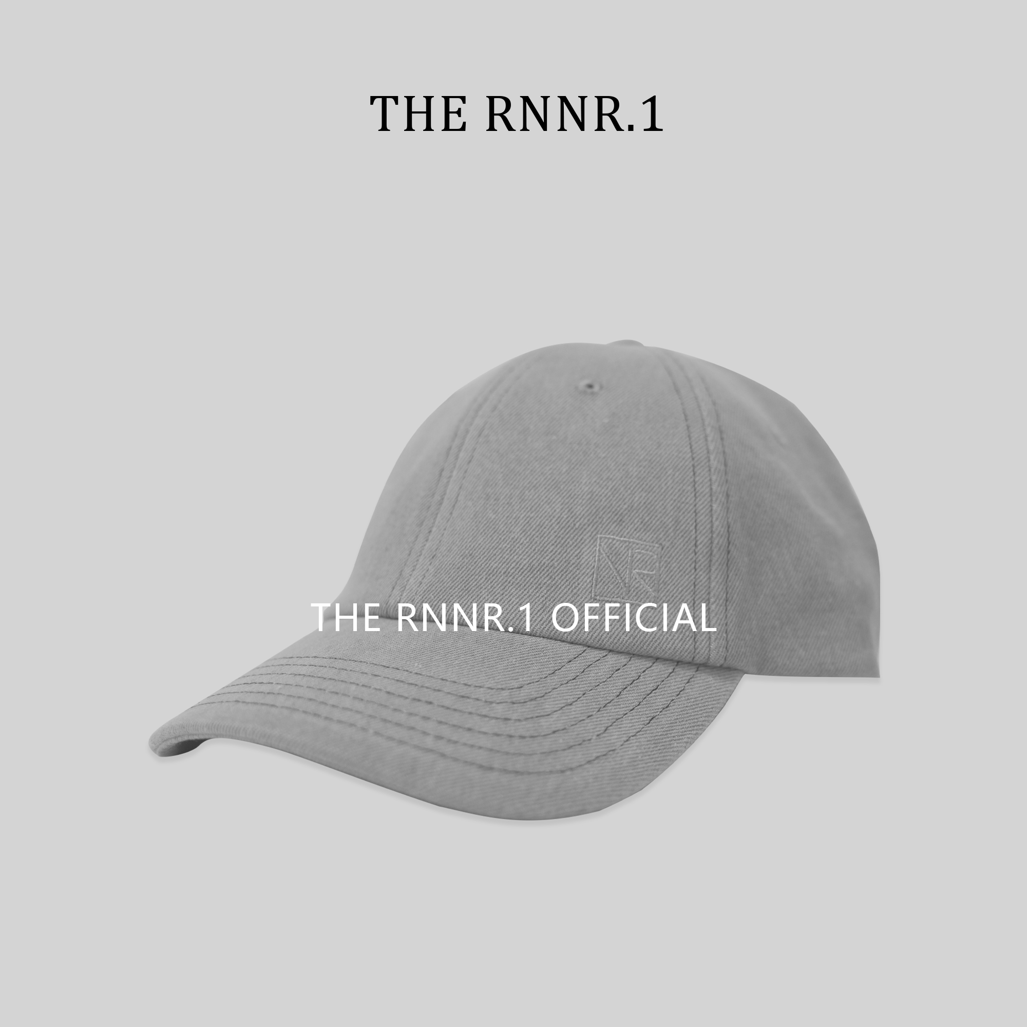 THE RNNR.1欧美水洗灰logo鸭舌帽