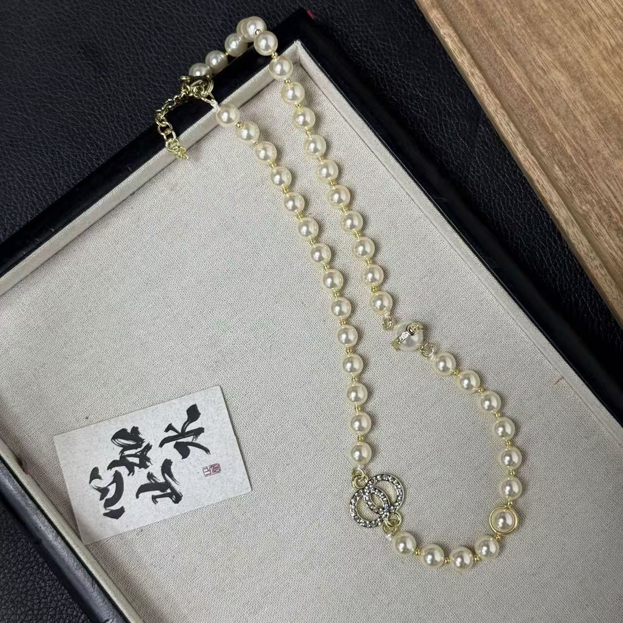 铜合金项链 2024年新款高级经典小香风项链女潮流款式颈链镶钻