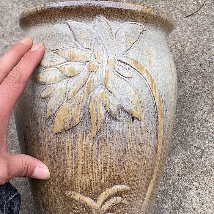 紫砂花盆高约25口约20