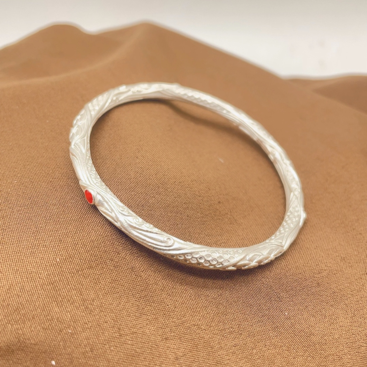 足银手镯 足银999乾坤圈古法手镯气质百搭复古镯子实心时尚平安镯