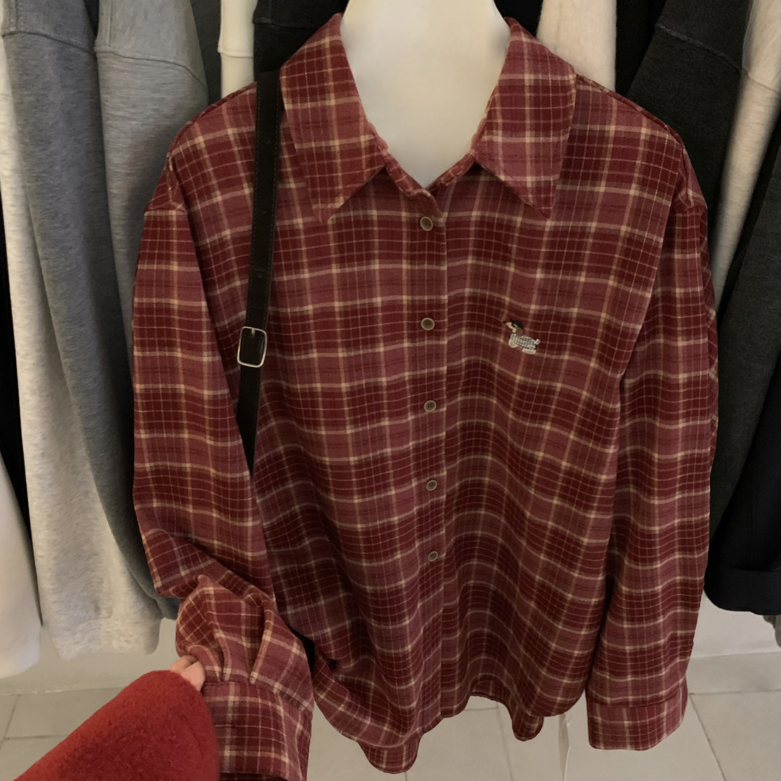 韩味红格衬衣581237