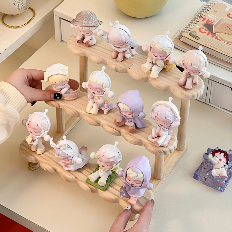 阶梯盲盒展示架收纳龙吟献瑞泡泡马特手办陈列置物架潮玩摆件台阶
