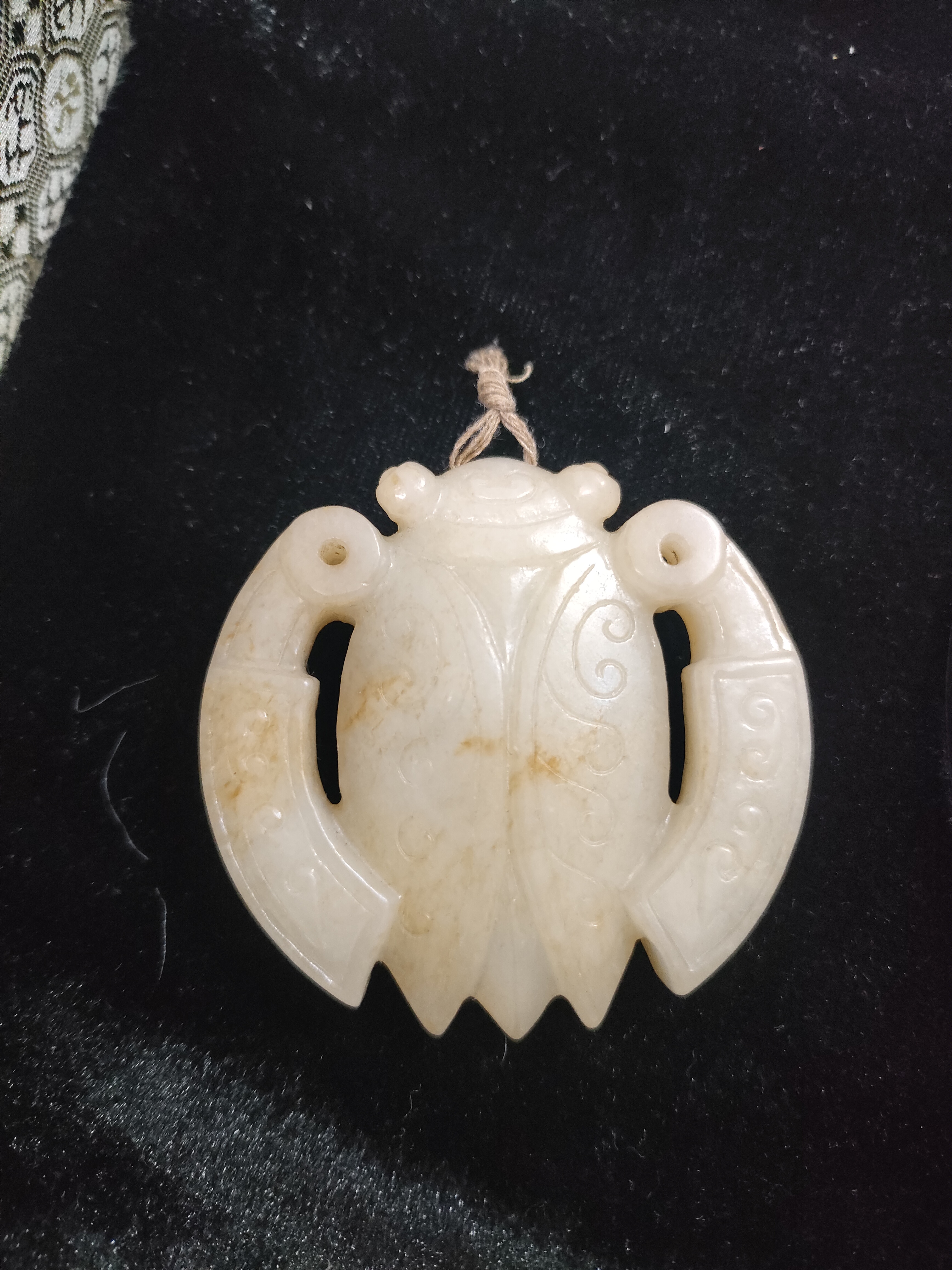 古玉和田玉玉蝉吊坠