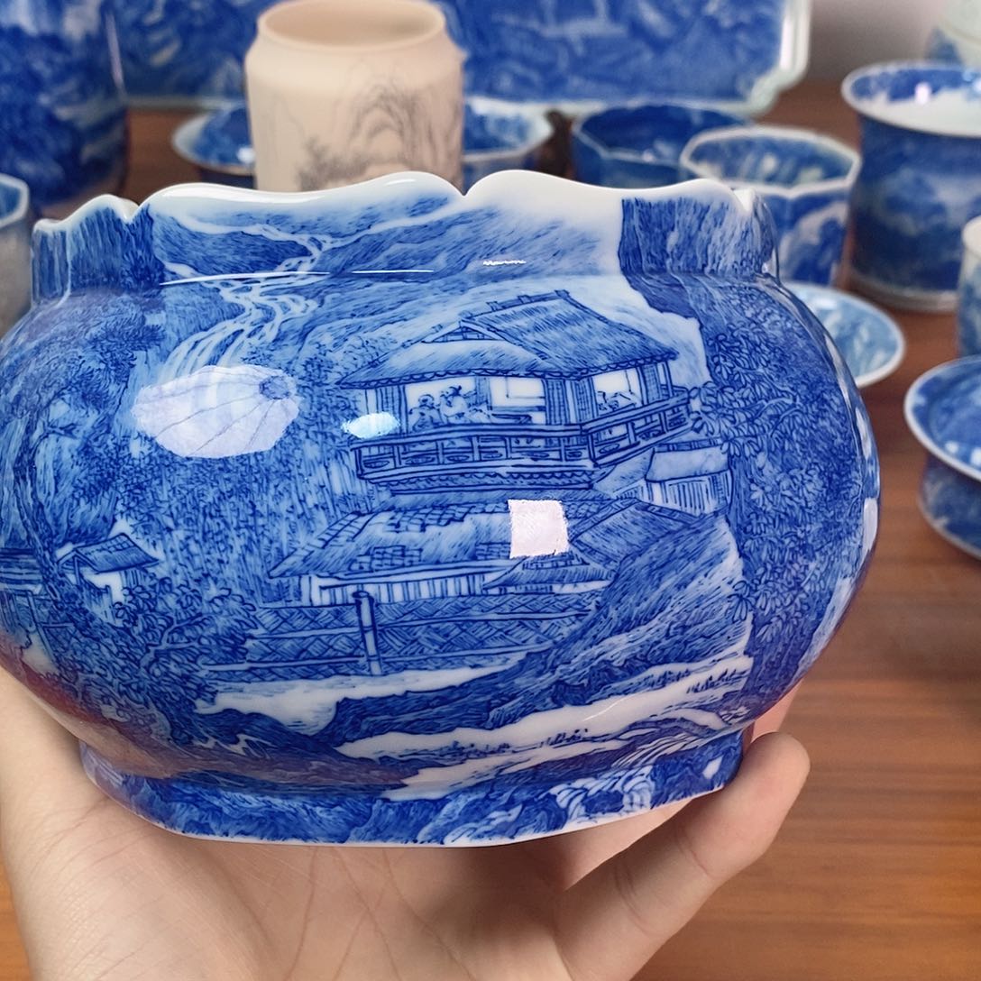 葉****瓷手工手绘柴窑烧制