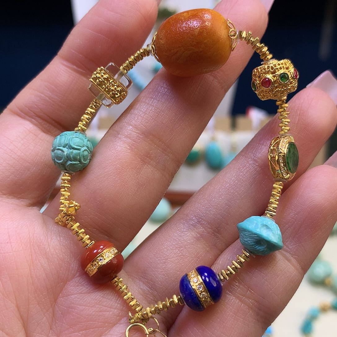 绿松石18K金镶嵌单圈