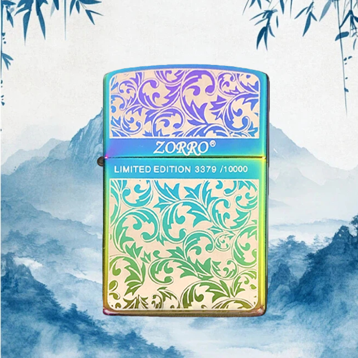 ZORRO佐罗幻彩限量唐草 打火机节日礼物送男友 无油