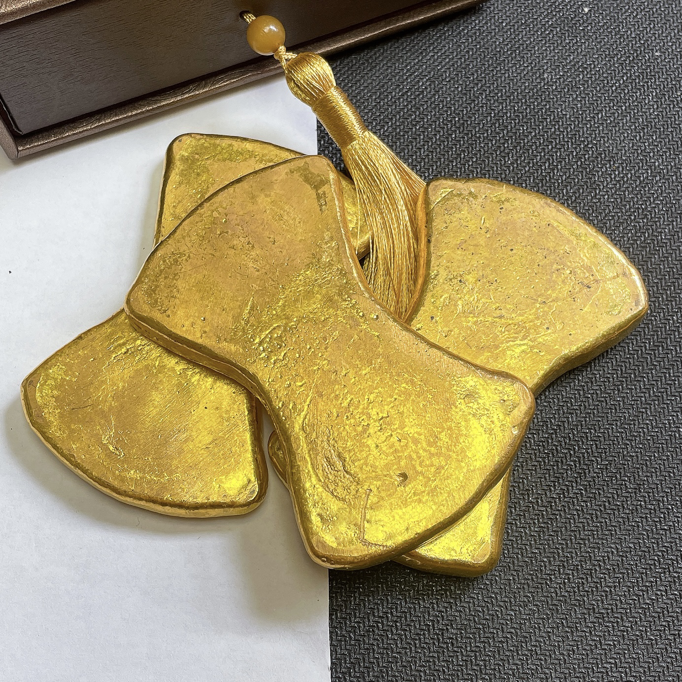 金灿灿 黄灿灿大方块 保底220克 创意摆件 可火烧可改款实心