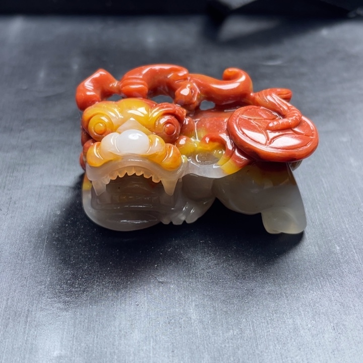 石英质玉（黄龙玉）未镶嵌吊坠(不含链)