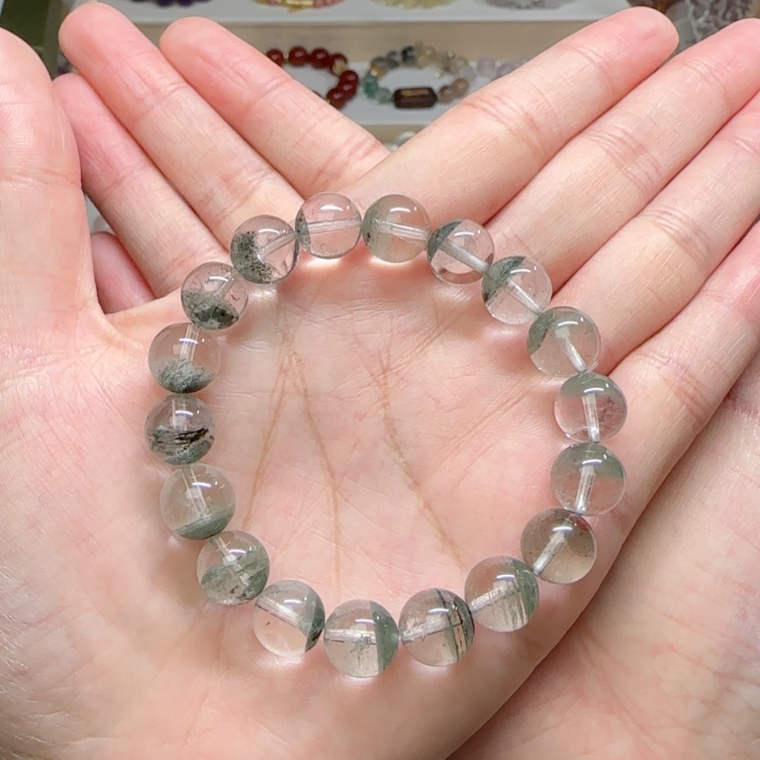 水晶手串未镶嵌绿幽灵10.6M