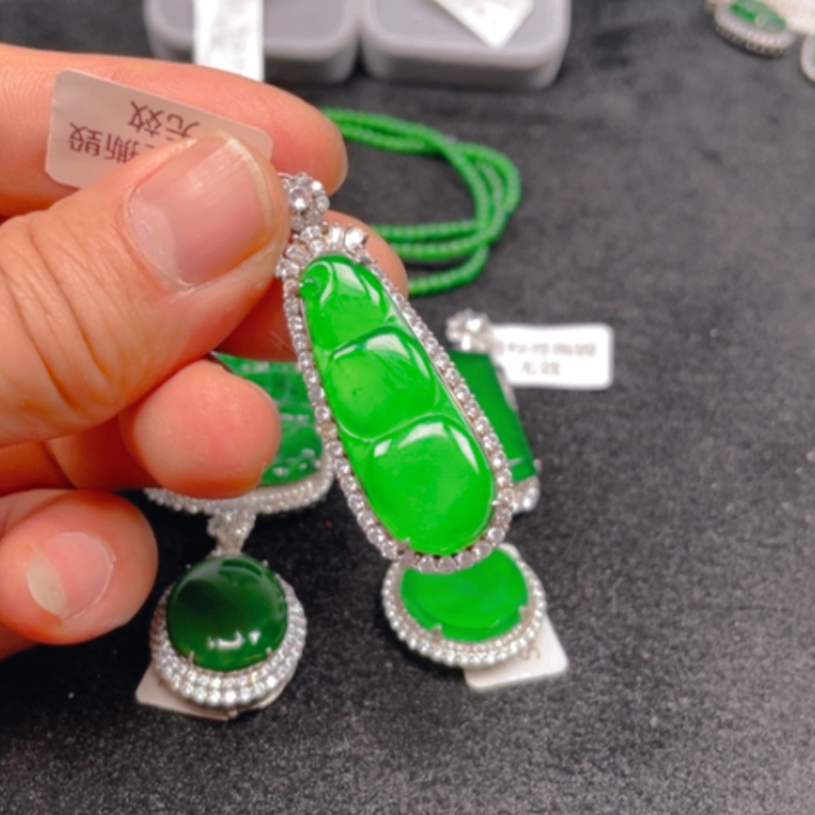 【闪购商品】翡翠颈饰银S925镶嵌吊坠