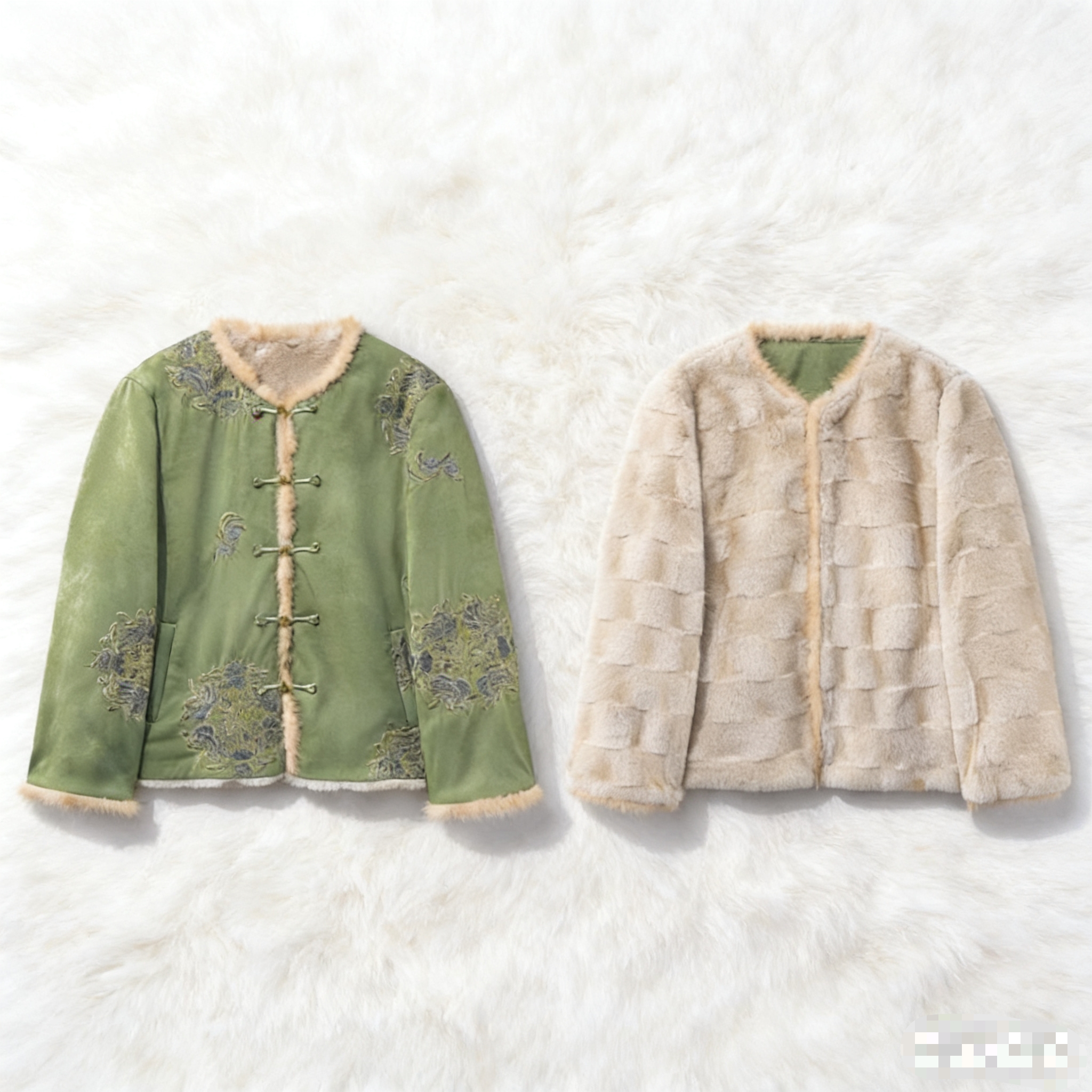 【棠青】中国风开襟绣花新中式刺绣拼接外套