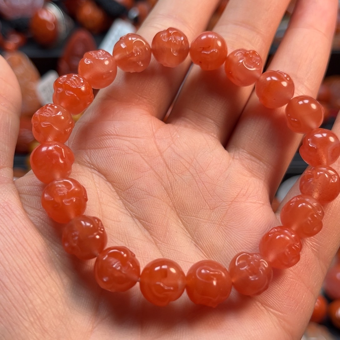 南红玛瑙手串1.0未镶嵌