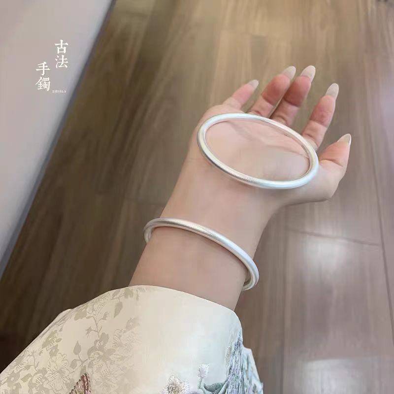 【专柜版】 古法素圈手镯闭口经典素色情侣百搭气质时尚女