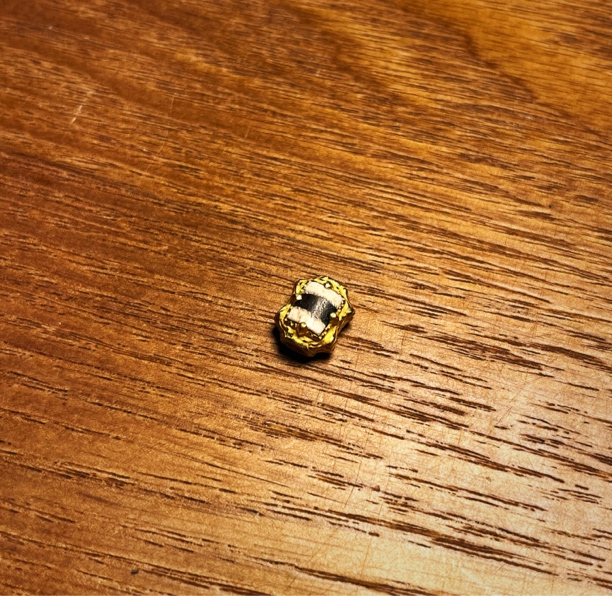 尼泊尔七线线珠改制背云22k镶嵌