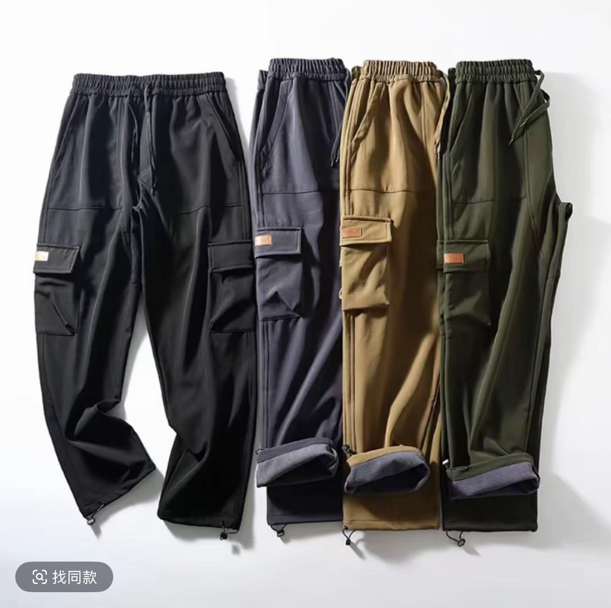 蜂窝软壳登山工装裤 保暖直筒休闲裤