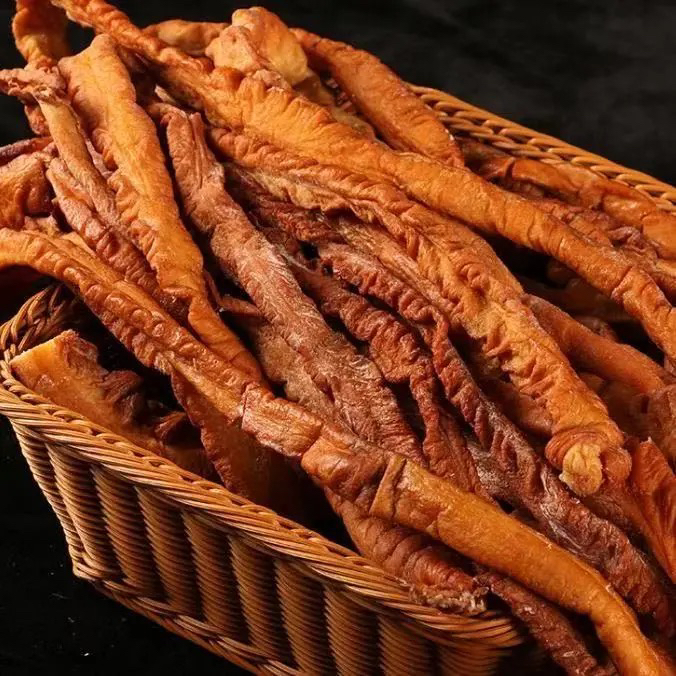 【腊肥肠直播现称】 农家农村柴火手工烟熏腊大肠