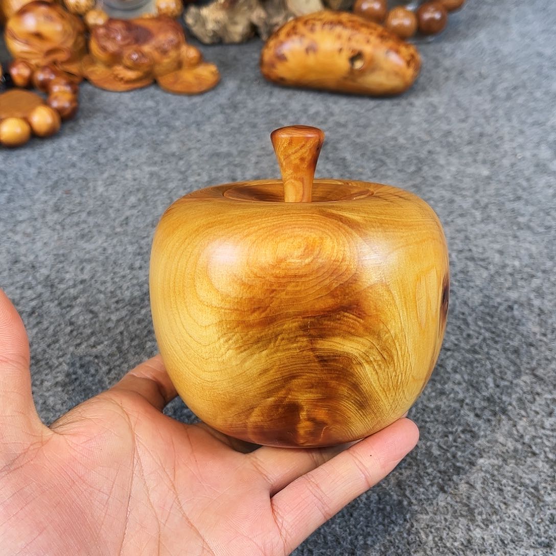 柏木（崖柏）苹果茶叶罐精品