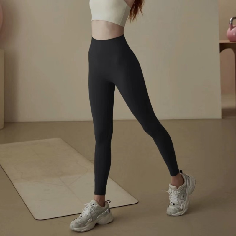 TUOER 一片式无档缝瑜伽裤女运动高腰弹力健身裤（内里无口袋）
