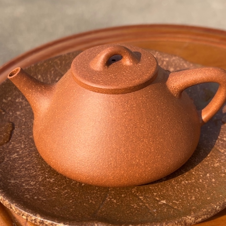 紫砂茶壶五彩段石瓢200cc