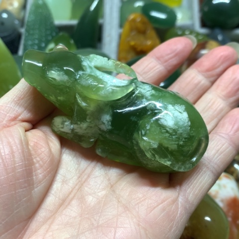 蛇纹石玉未镶嵌手把件