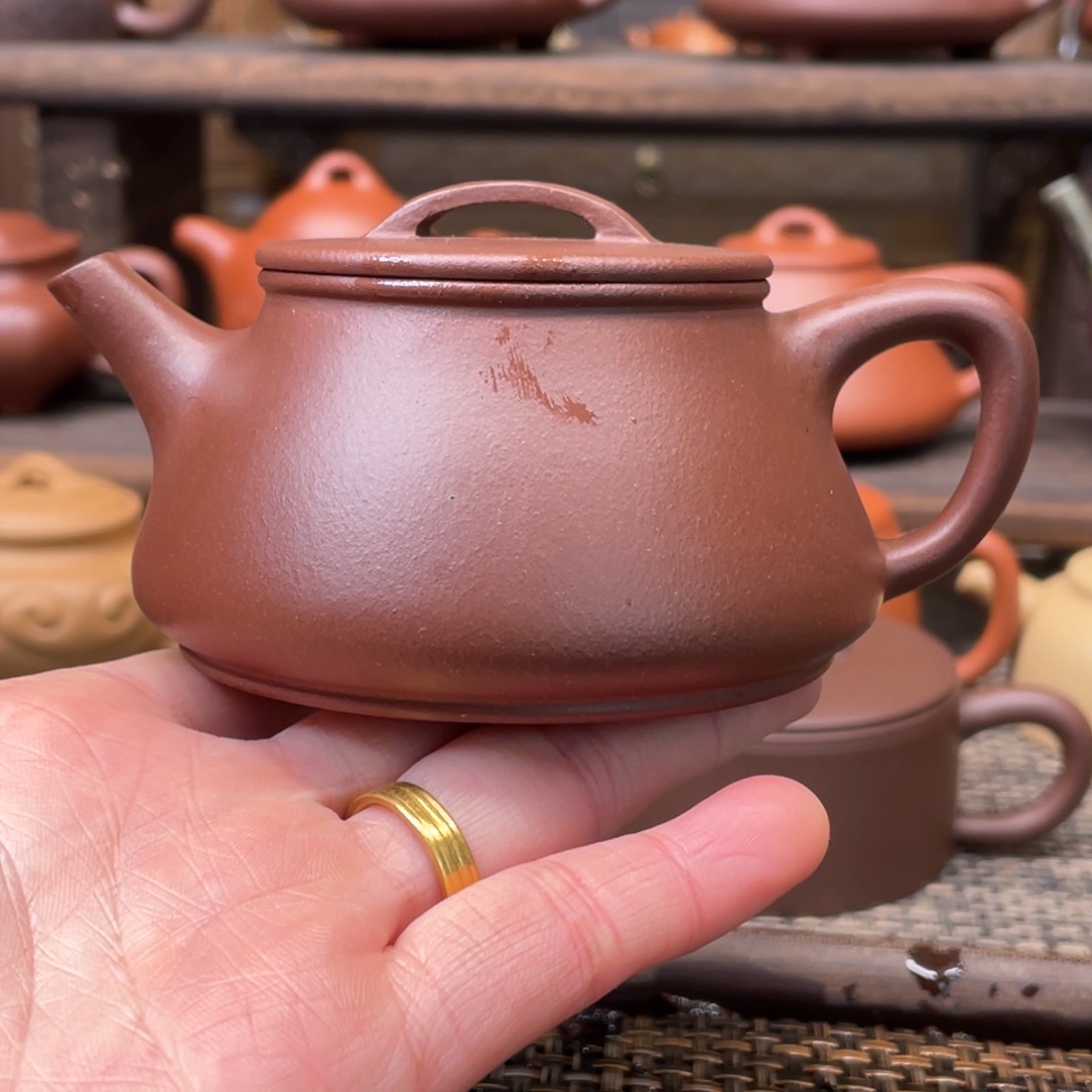 紫砂茶壶宜兴原矿紫砂手工制170