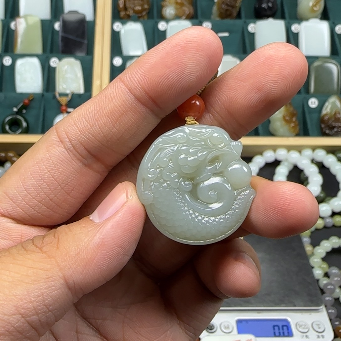 和田玉未镶嵌挂件