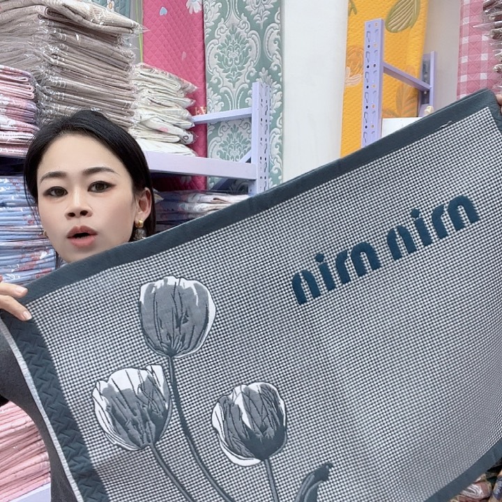 棉灰色郁金香纯棉