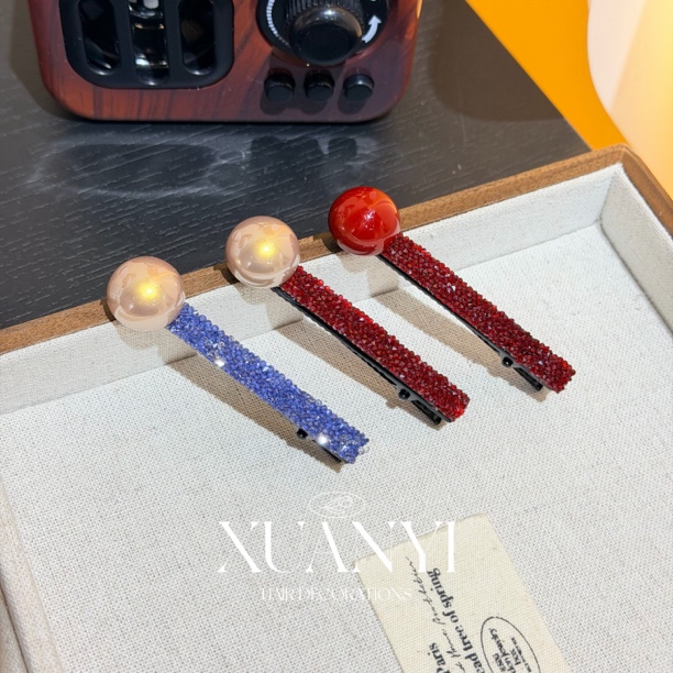 新款韩系百搭甜美珠珠砂糖侧边刘海夹Y041