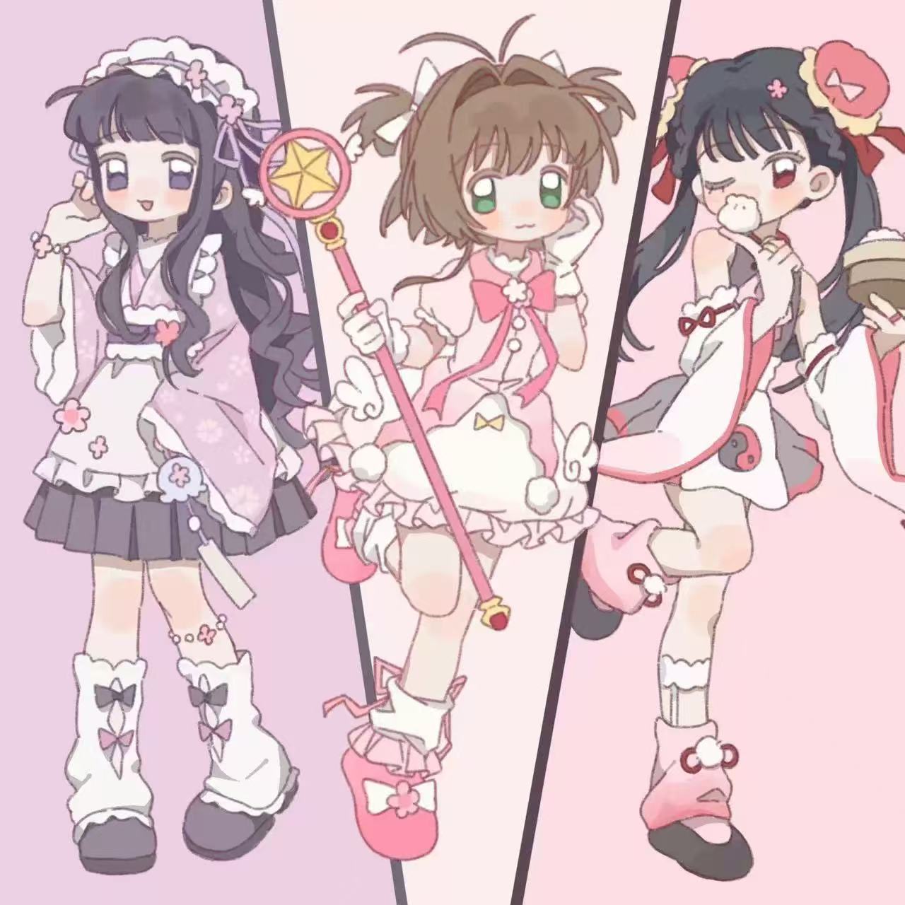 小也手帐现货小樱知世莓玲原创人物贴纸贴纸咕卡手账素材防水贴纸