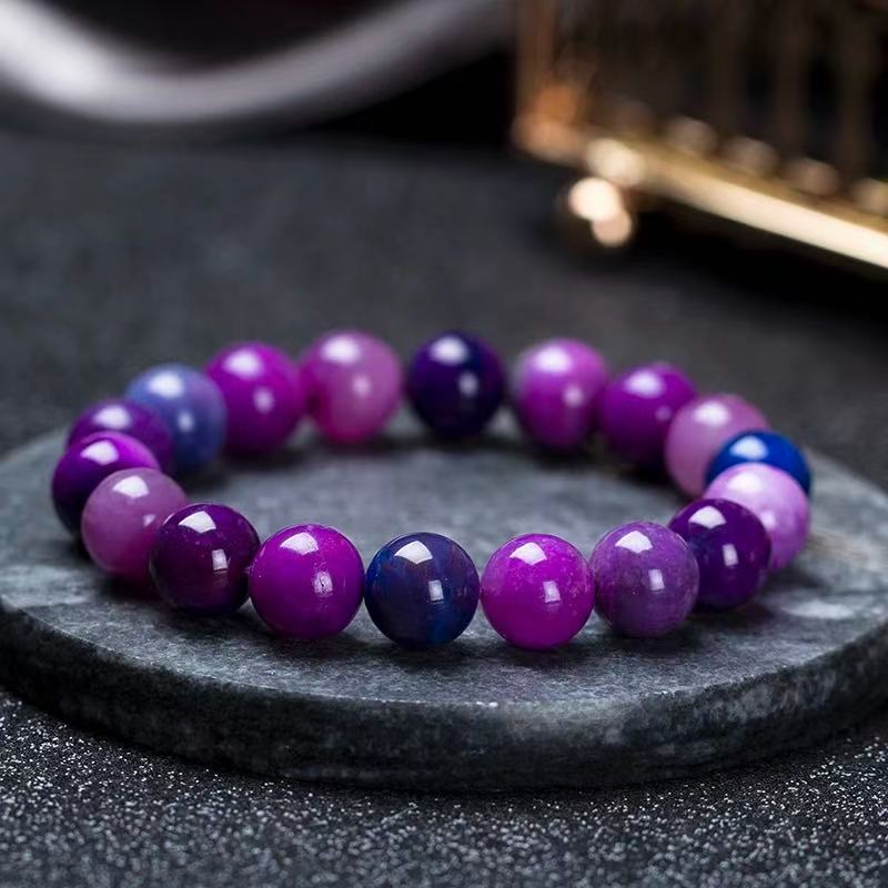 南非老矿玉化皇家紫舒俱来手串8mm-ABCD